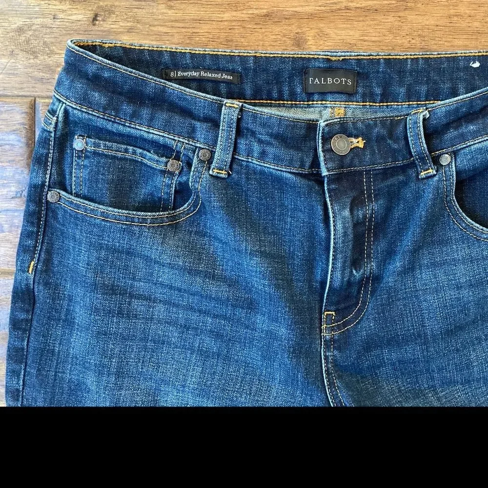 Talbots Dark Wash Everyday Relaxed Fit Denim Jeans Women's 8 - Picture 4 of 8